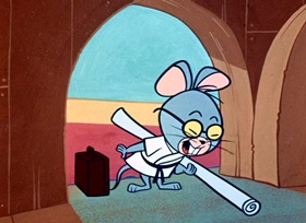 Screenshots from the 1958 Hanna-Barbera cartoon Judo Jack