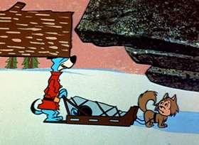 Screenshots from the 1958 Hanna-Barbera cartoon Tricky Trapper