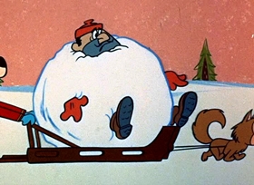Screenshots from the 1958 Hanna-Barbera cartoon Tricky Trapper