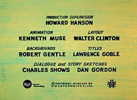 Screenshots from the 1958 Hanna-Barbera cartoon Tricky Trapper