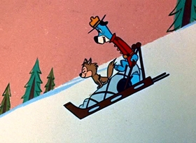 Screenshots from the 1958 Hanna-Barbera cartoon Tricky Trapper