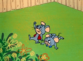 Screenshots from the 1958 Hanna-Barbera cartoon Kit Kat Kit