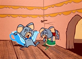 Screenshots from the 1958 Hanna-Barbera cartoon Kit Kat Kit