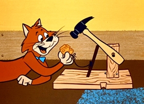 Screenshots from the 1958 Hanna-Barbera cartoon Kit Kat Kit