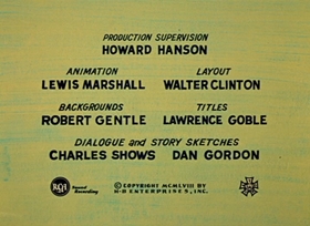 Screenshots from the 1958 Hanna-Barbera cartoon Sir Huckleberry Hound