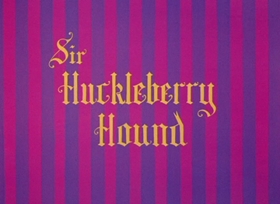 Screenshots from the 1958 Hanna-Barbera cartoon Sir Huckleberry Hound