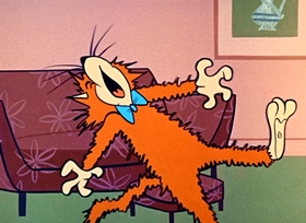 Screenshots from the 1958 Hanna-Barbera cartoon Jinks’ Mice Device