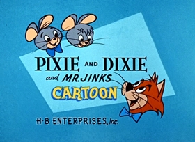 Screenshots from the 1958 Hanna-Barbera cartoon Jinks’ Mice Device