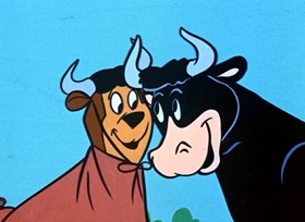 Screenshots from the 1958 Hanna-Barbera cartoon Big Bad Bully