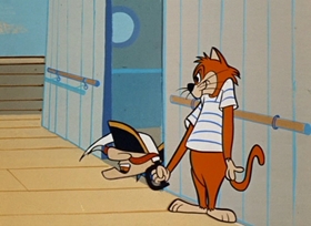 Screenshots from the 1958 Hanna-Barbera cartoon Pistol Packin’ Pirate
