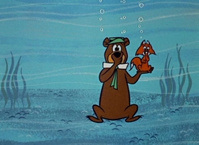 Screenshots from the 1958 Hanna-Barbera cartoon Foxy Hound-Dog