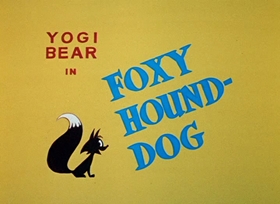 Screenshots from the 1958 Hanna-Barbera cartoon Foxy Hound-Dog