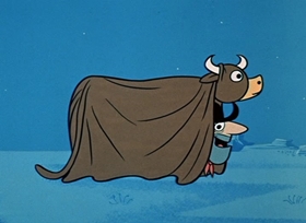 Screenshots from the 1958 Hanna-Barbera cartoon Rustler Hustler Huck