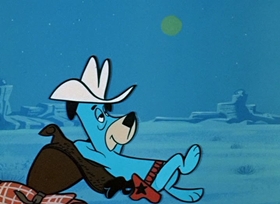 Screenshots from the 1958 Hanna-Barbera cartoon Rustler Hustler Huck