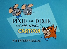 Screenshots from the 1958 Hanna-Barbera cartoon Scaredycat Dog