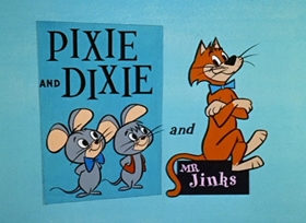 Screenshots from the 1958 Hanna-Barbera cartoon Scaredycat Dog