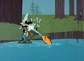 Screenshots from the 1958 Hanna-Barbera cartoon The Brave Little Brave