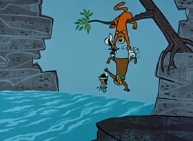 Screenshots from the 1958 Hanna-Barbera cartoon The Brave Little Brave