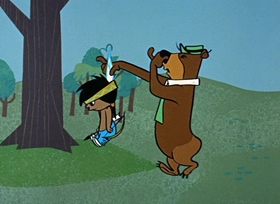 Screenshots from the 1958 Hanna-Barbera cartoon The Brave Little Brave