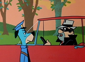 Screenshots from the 1958 Hanna-Barbera cartoon Freeway Patrol