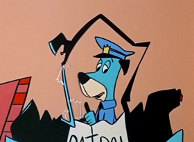 Screenshots from the 1958 Hanna-Barbera cartoon Freeway Patrol