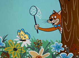 Screenshots from the 1958 Hanna-Barbera cartoon Little Bird-Mouse