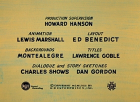 Screenshots from the 1958 Hanna-Barbera cartoon Little Bird-Mouse