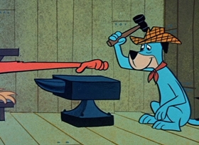 Screenshots from the 1958 Hanna-Barbera cartoon Cock-a-Doodle Huck