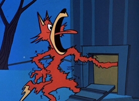 Screenshots from the 1958 Hanna-Barbera cartoon Cock-a-Doodle Huck