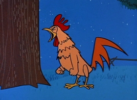 Screenshots from the 1958 Hanna-Barbera cartoon Cock-a-Doodle Huck