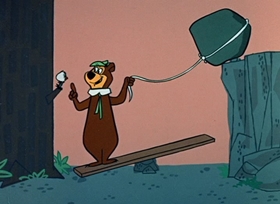 Screenshots from the 1958 Hanna-Barbera cartoon High Fly Guy