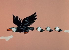 Screenshots from the 1958 Hanna-Barbera cartoon High Fly Guy