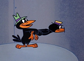 Screenshots from the 1958 Hanna-Barbera cartoon Two Corny Crows