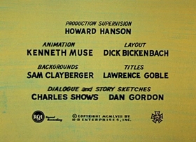 Screenshots from the 1958 Hanna-Barbera cartoon Two Corny Crows