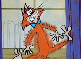 Screenshots from the 1958 Hanna-Barbera cartoon The Ghost with the Most