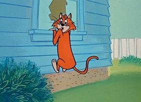 Screenshots from the 1958 Hanna-Barbera cartoon The Ghost with the Most