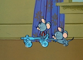 Screenshots from the 1958 Hanna-Barbera cartoon The Ghost with the Most