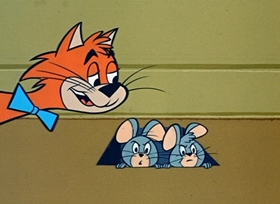 Screenshots from the 1958 Hanna-Barbera cartoon The Ghost with the Most