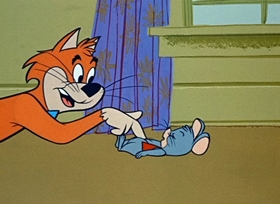 Screenshots from the 1958 Hanna-Barbera cartoon The Ghost with the Most