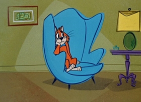 Screenshots from the 1958 Hanna-Barbera cartoon The Ghost with the Most