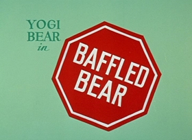 Screenshots from the 1958 Hanna-Barbera cartoon Baffled Bear
