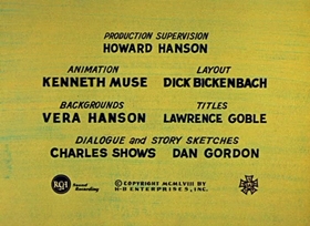 Screenshots from the 1958 Hanna-Barbera cartoon Fireman Huck