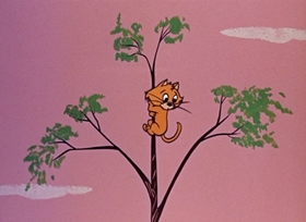 Screenshots from the 1958 Hanna-Barbera cartoon Fireman Huck