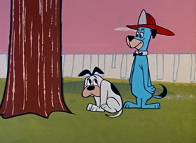 Screenshots from the 1958 Hanna-Barbera cartoon Fireman Huck