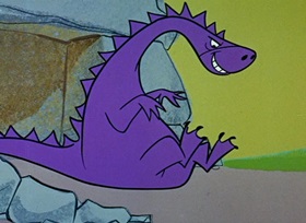 Screenshots from the 1958 Hanna-Barbera cartoon Dragon-Slayer Huck