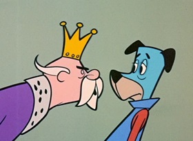 Screenshots from the 1958 Hanna-Barbera cartoon Dragon-Slayer Huck
