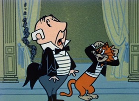 Screenshots from the 1958 Hanna-Barbera cartoon Jinks The Butler