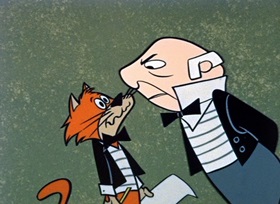Screenshots from the 1958 Hanna-Barbera cartoon Jinks The Butler
