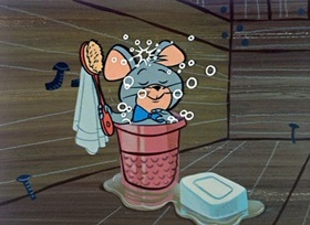 Screenshots from the 1958 Hanna-Barbera cartoon Jinks The Butler