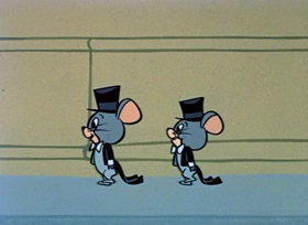 Screenshots from the 1958 Hanna-Barbera cartoon Jinks The Butler